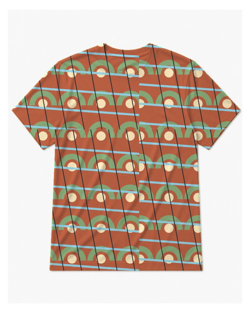 Big & Tall Desert Mirage Digital Print T-Shirt and Shorts Set