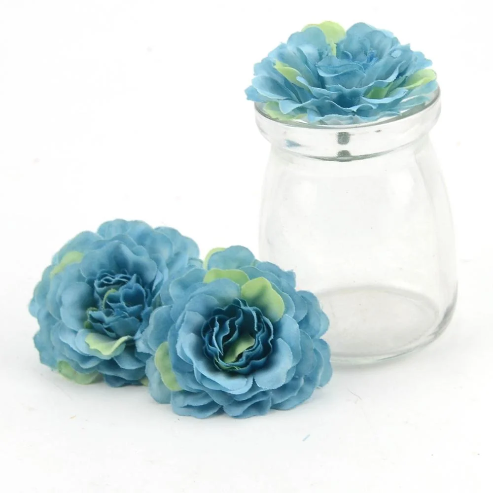5pcs/lot 6cm High Quality Silk Artificial Flower Head Rose For Wedding Home Decoration DIY Scrapbook Garland Craft Fake Flowers