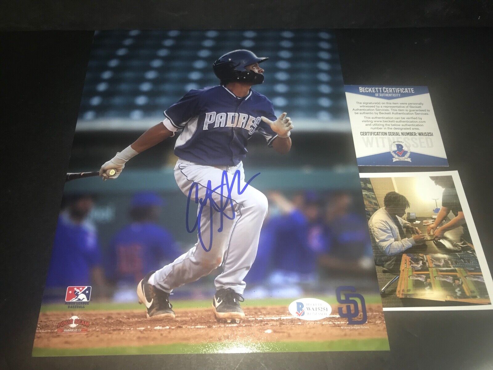 CJ Abrams San Diego Padres Autographed Signed 8x10 Photo Poster painting Beckett WITNESS COA 2