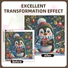 Diamond Painting -DIY Round Drill Christmas Penguin(40x40cm)