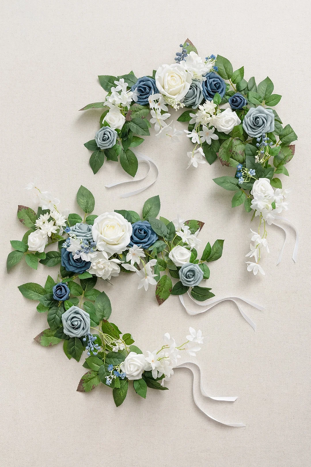 Lantern Floral Arrangements in Dusty Blue & Navy