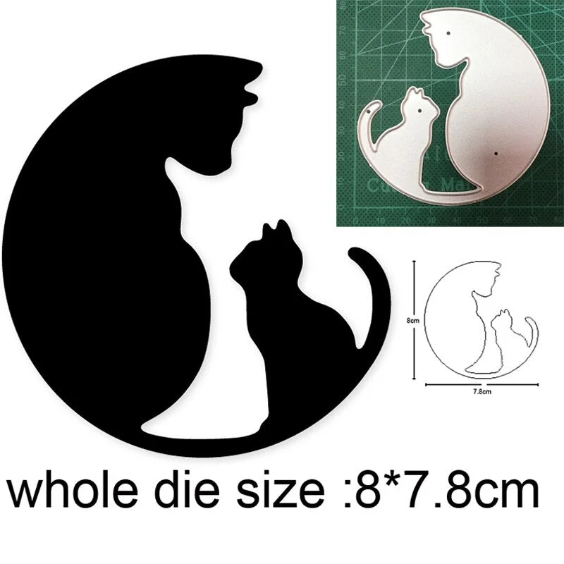 Craft Dies Metal Cutting Dies Cut Die Cat Catching Butterfly Scrapbooking Die Craft Paper Knife Mould Blade Punch Steencils Dies
