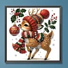 Cerf de Noël 5d bricolage diamant art kits de peinture pour décoration murale à la maison 30x30cm