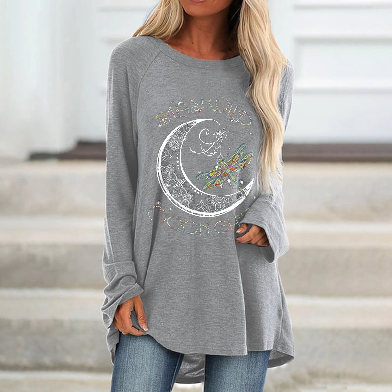 Stay Wild Moonchild Printed Loose T-shirt
