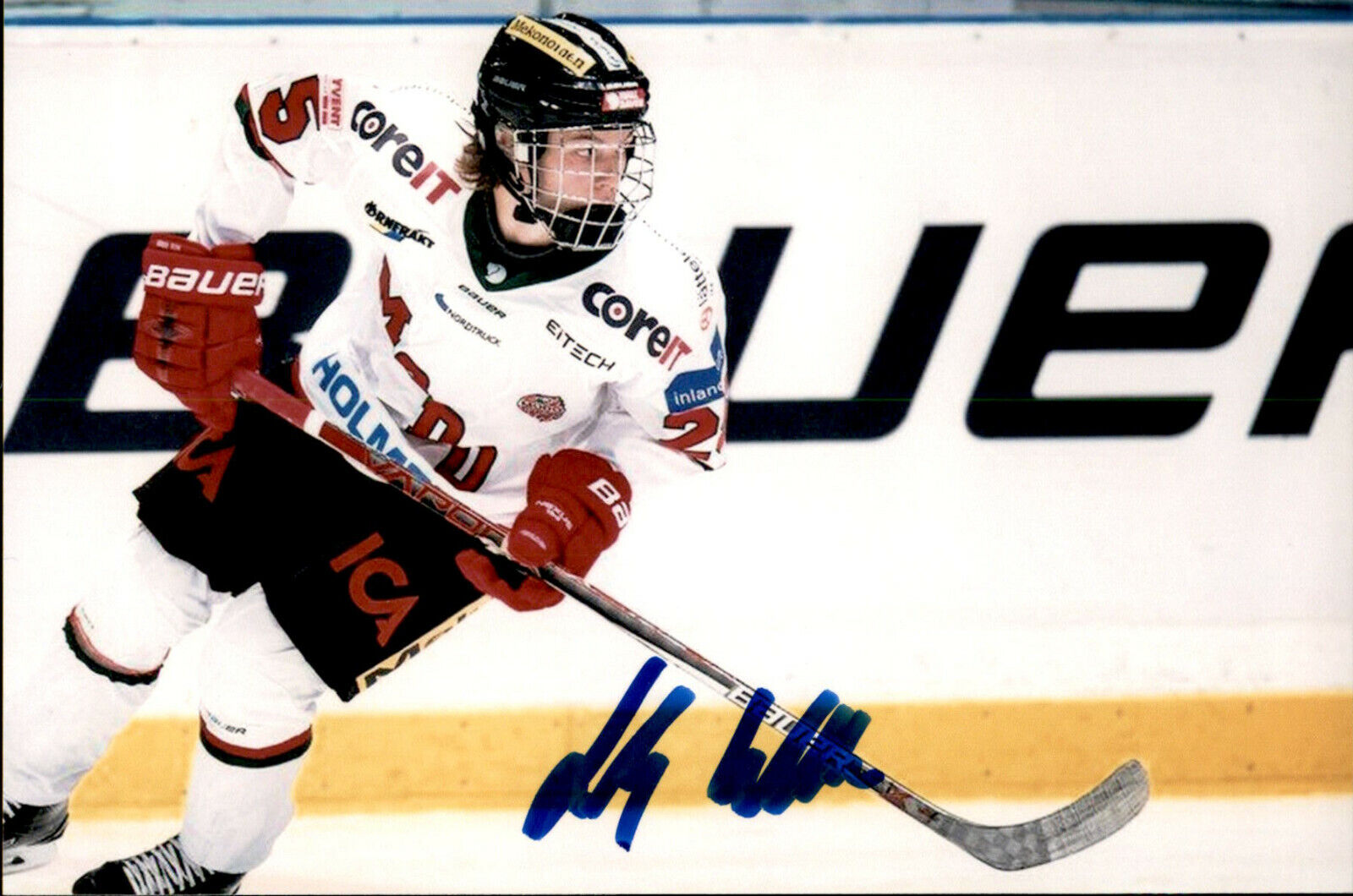 Lukas Wernblom SIGNED 4x6 Photo Poster painting TEAM SWEDEN / MODO #2