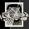 Diamond Painting-DIY Special Shaped Drill Pearl Painting Tiger(30x40cm)