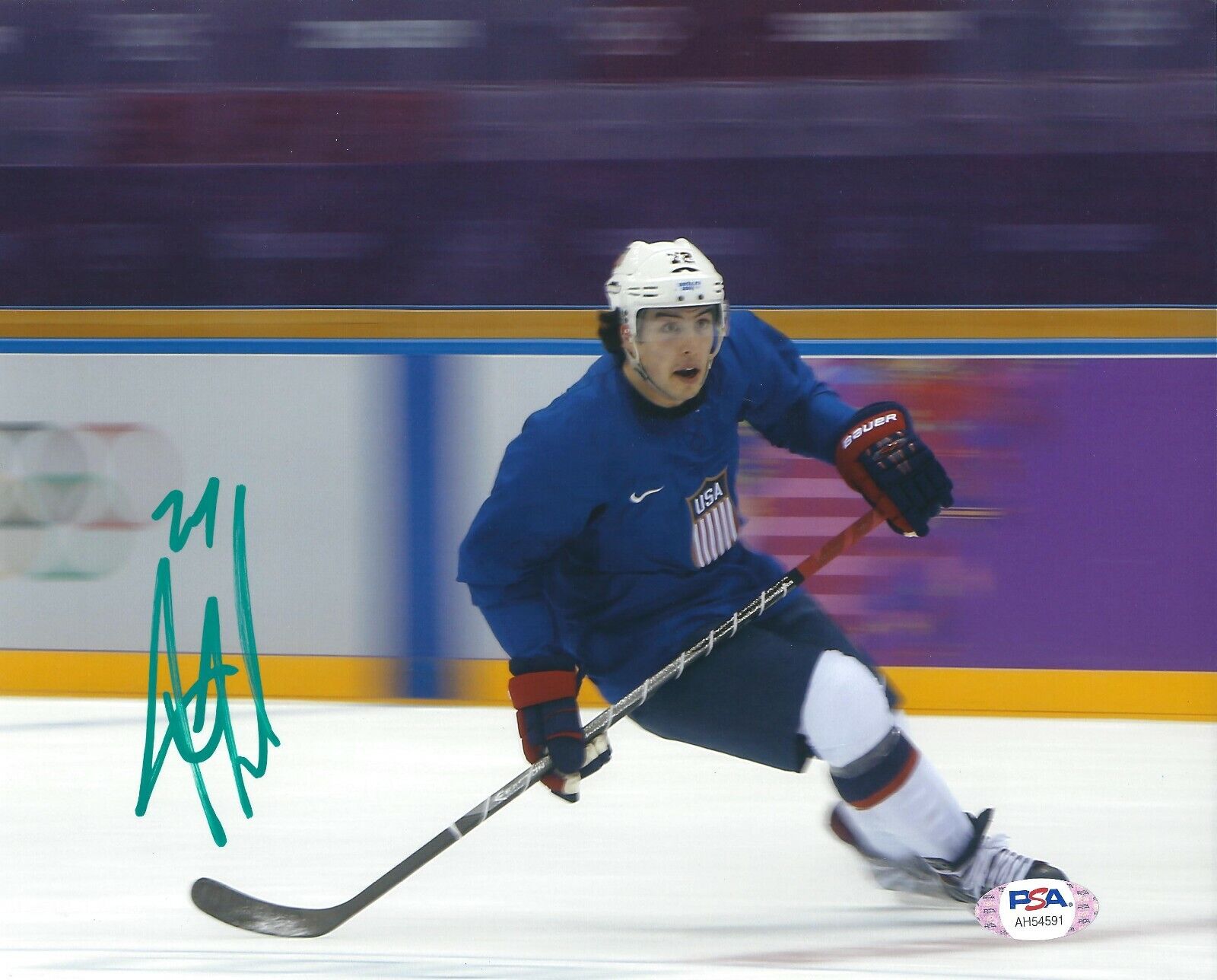 Justin Faulk Signed 8x10 Photo Poster painting *Team USA PSA AH54591