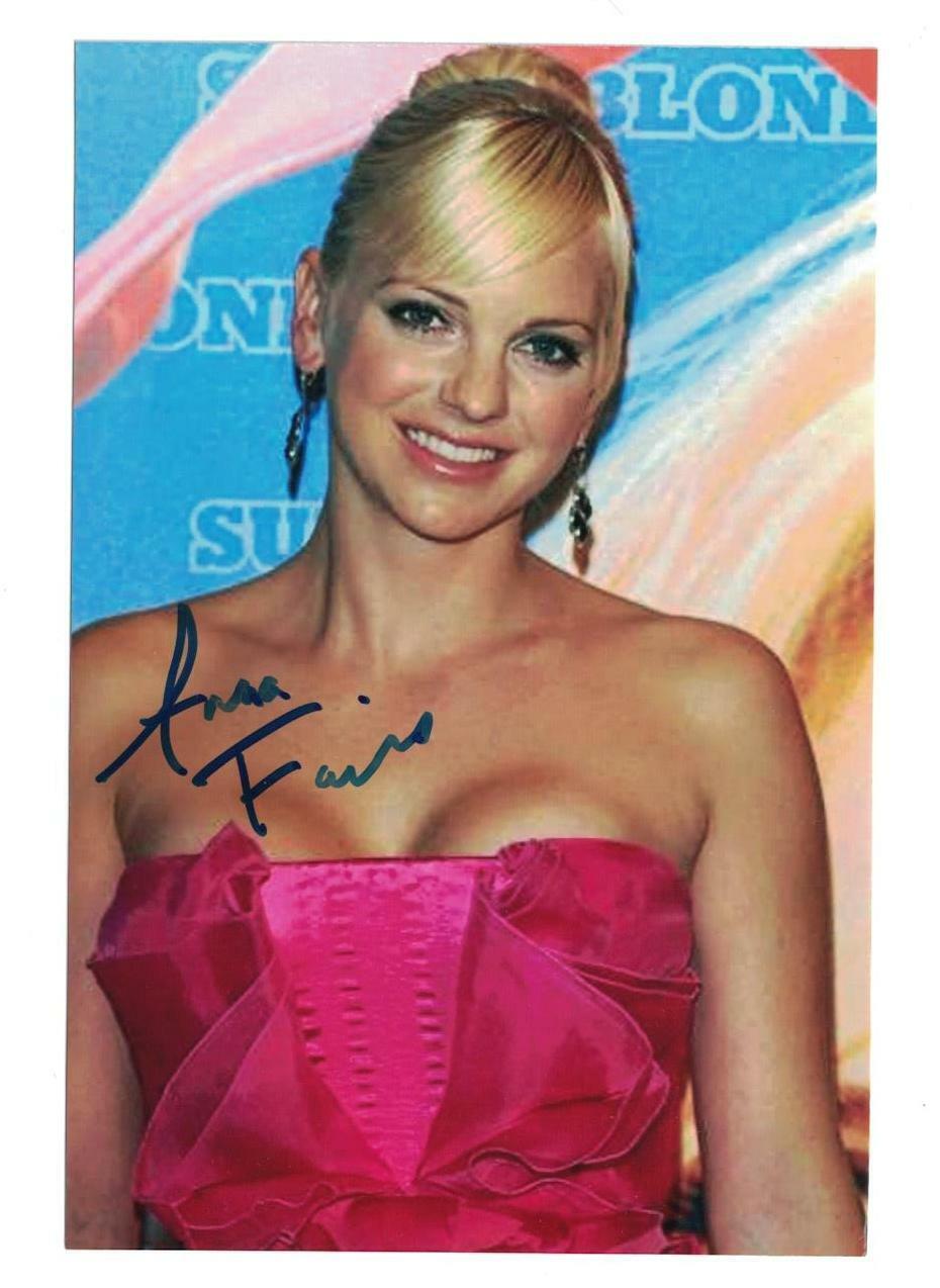 Anna Faris Signed Autographed 4 x 6 Photo Poster painting Actress C