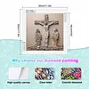 Croix en pierre J&eacute;sus sp&eacute;ciale en forme de 5d bricolage partiel diamants points kits d&rsquo;art en gemmes pour adultes d&eacute;butants d&eacute;coration int&eacute;rieure pein