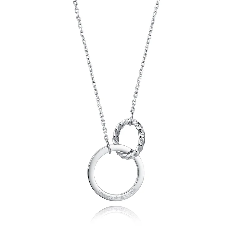 For Daughter - I Love You Forever And Always Circle Necklace