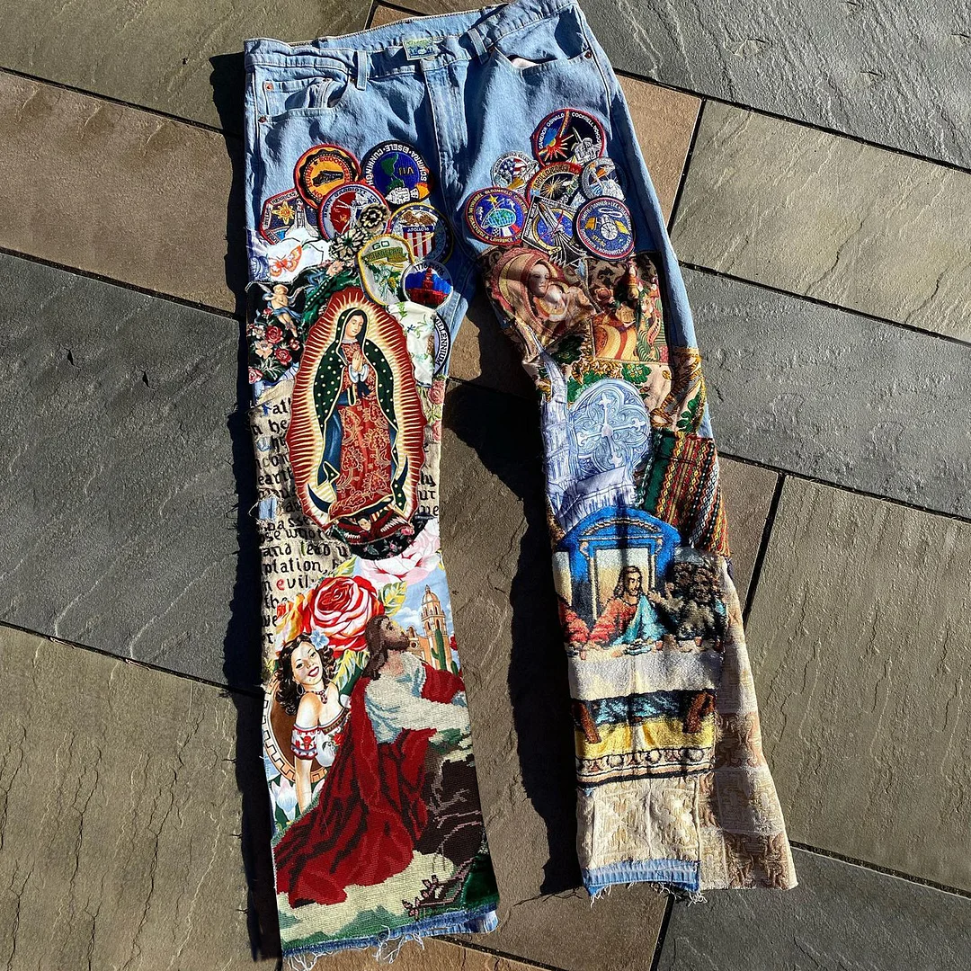 Limited Edition Last Supper Casual Street Jeans