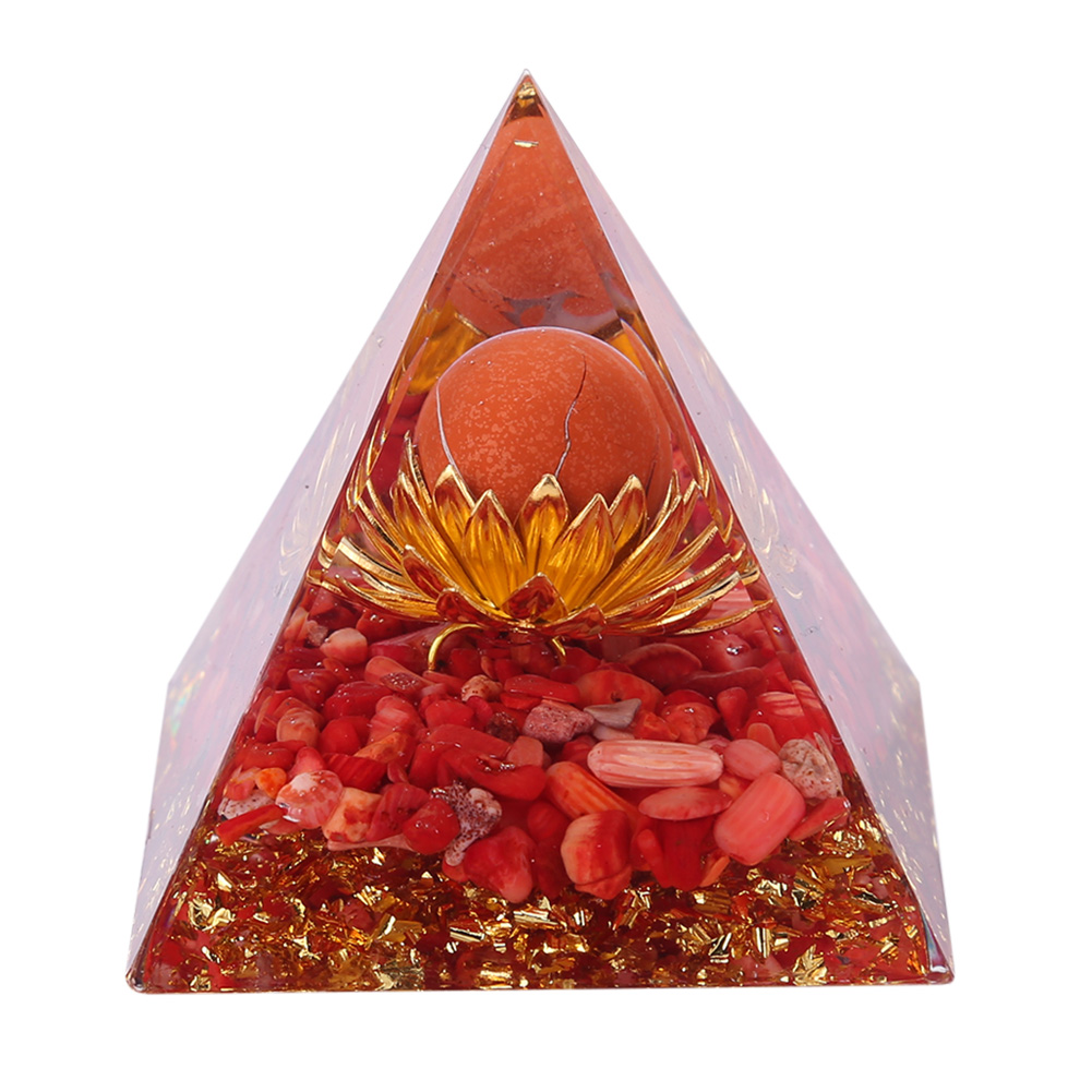 Crystal Pyramid Meditation Healing Home Office Art Decoration Figurine (D)