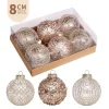 6PCS Christmas Tree 8CM Delicate Hanging Decor Balls