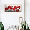 (US Only)1pc DIY Paint by Number Kit Poppy Frameless Canvas Wall Art Gift Idea 80x40cm