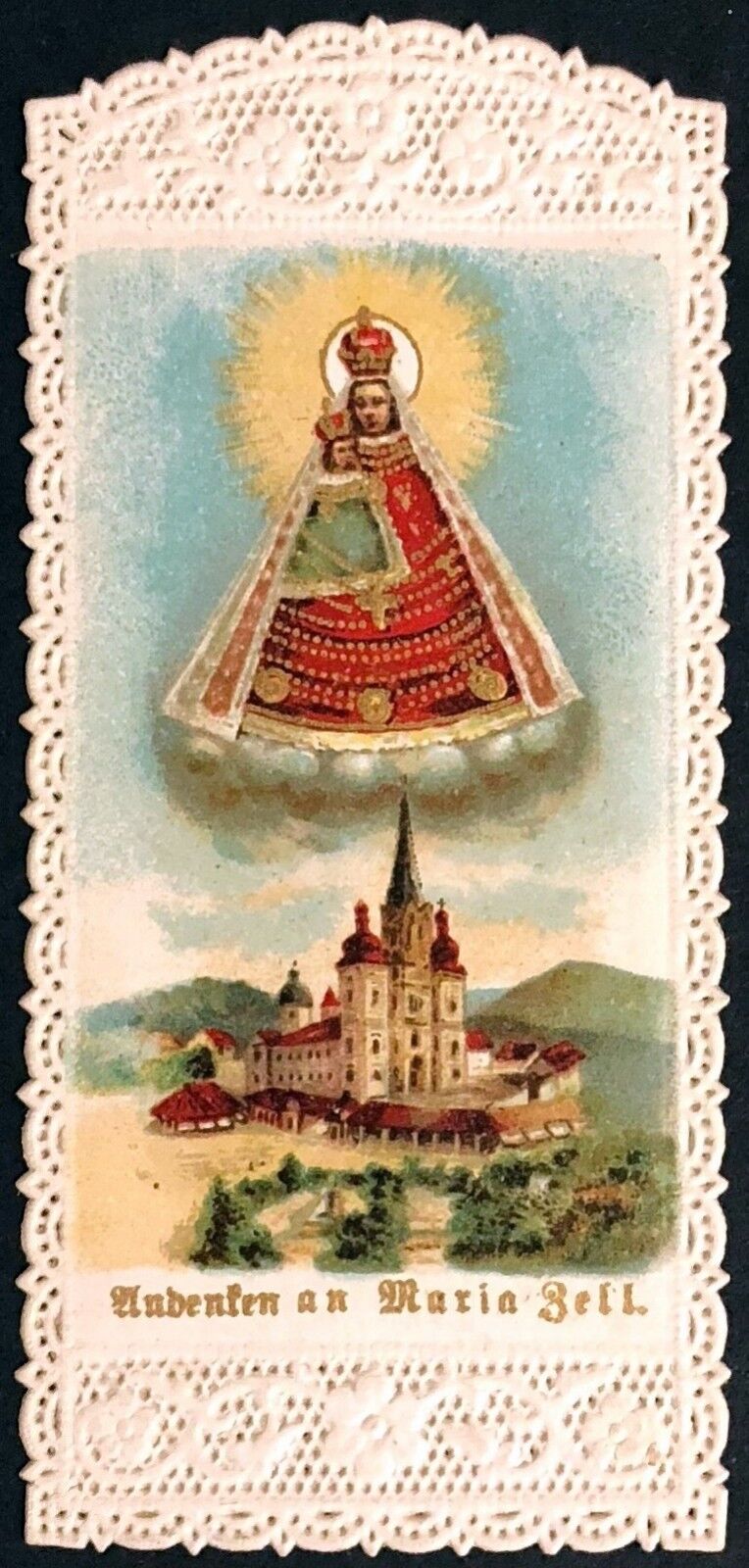 Mariazell Pilgrimage Old Devotional Picture Holy Icon Austria Steiermark M-3495