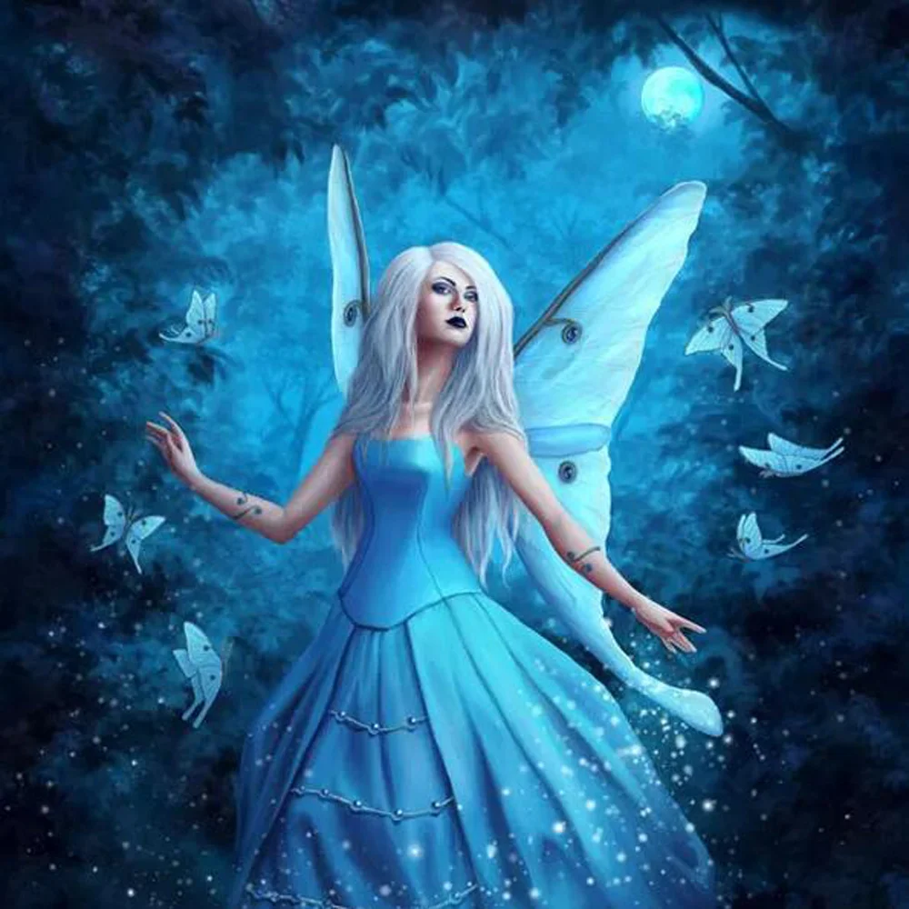 Diamond Painting - Full Round/Square Drill - Fairy Girl(30*30 - 50*50cm)