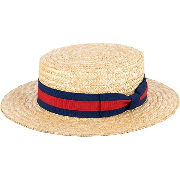 6 ColorsStraw Boater Hat Handmade in Italy