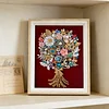 Framed Pearl Diamond Painting - Special Shaped - Colorful Bouquets (17x22cm)