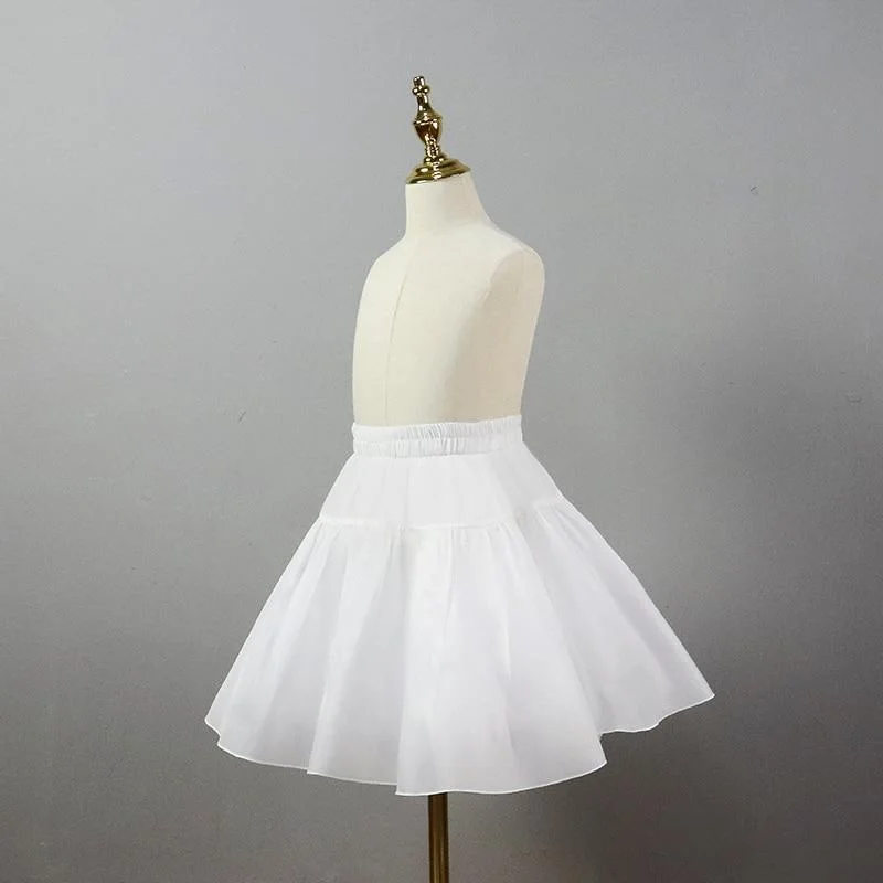 Children Petticoats Wedding Bridal Crinoline Lady Girls Underskirt for Party A-Line Elastic Waist Ballet Dance Skirt Tutu