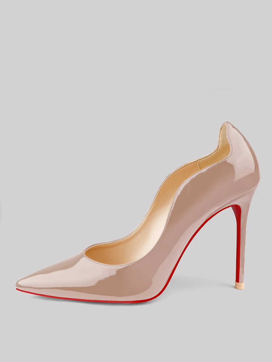 3.94" Women's Party Wedding Classic Pumps Fashion Edge Design Red Bottom High Heels Stilettos