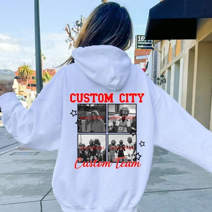 Custom Photos College Game Team Sweatshirt