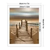 Beach - 18CT Stamped Cross Stitch - 36*46cm - Natural