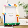 Windmill DIY Building Block Photo Frame Kit,Creative Handmade Assembled Photo Frame Handmade Craft Gift Home Tabletop Display Decor