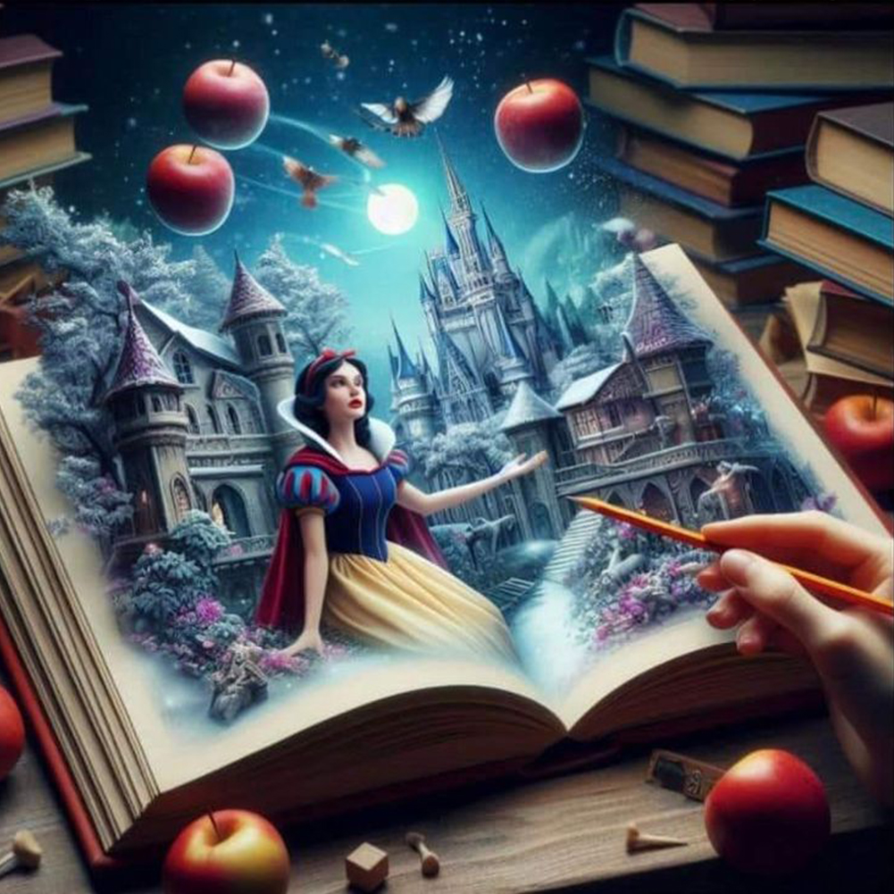 Princess Castle 50*50cm(canvas) full round drill diamond painting