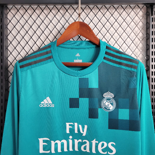 Long Sleeve 2017/2018 Real Madrid Third Away Retro Football Shirt