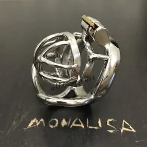 pornhint Pornhint Stainless Steel Male Chastity Cage Men Metal Lock Belt Device Anti-Off Clamp 294