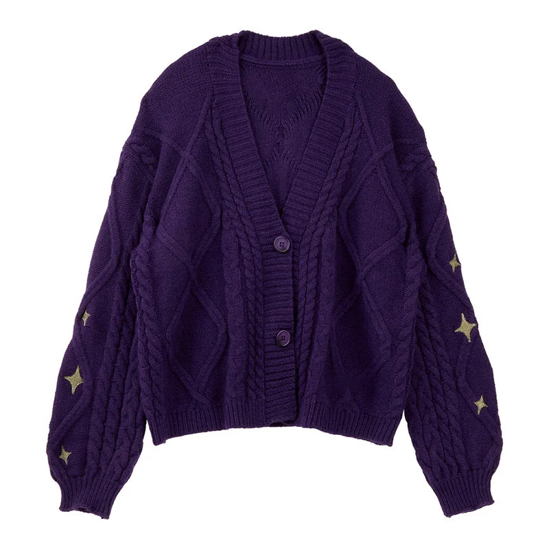 Royal hot sale purple cardigan