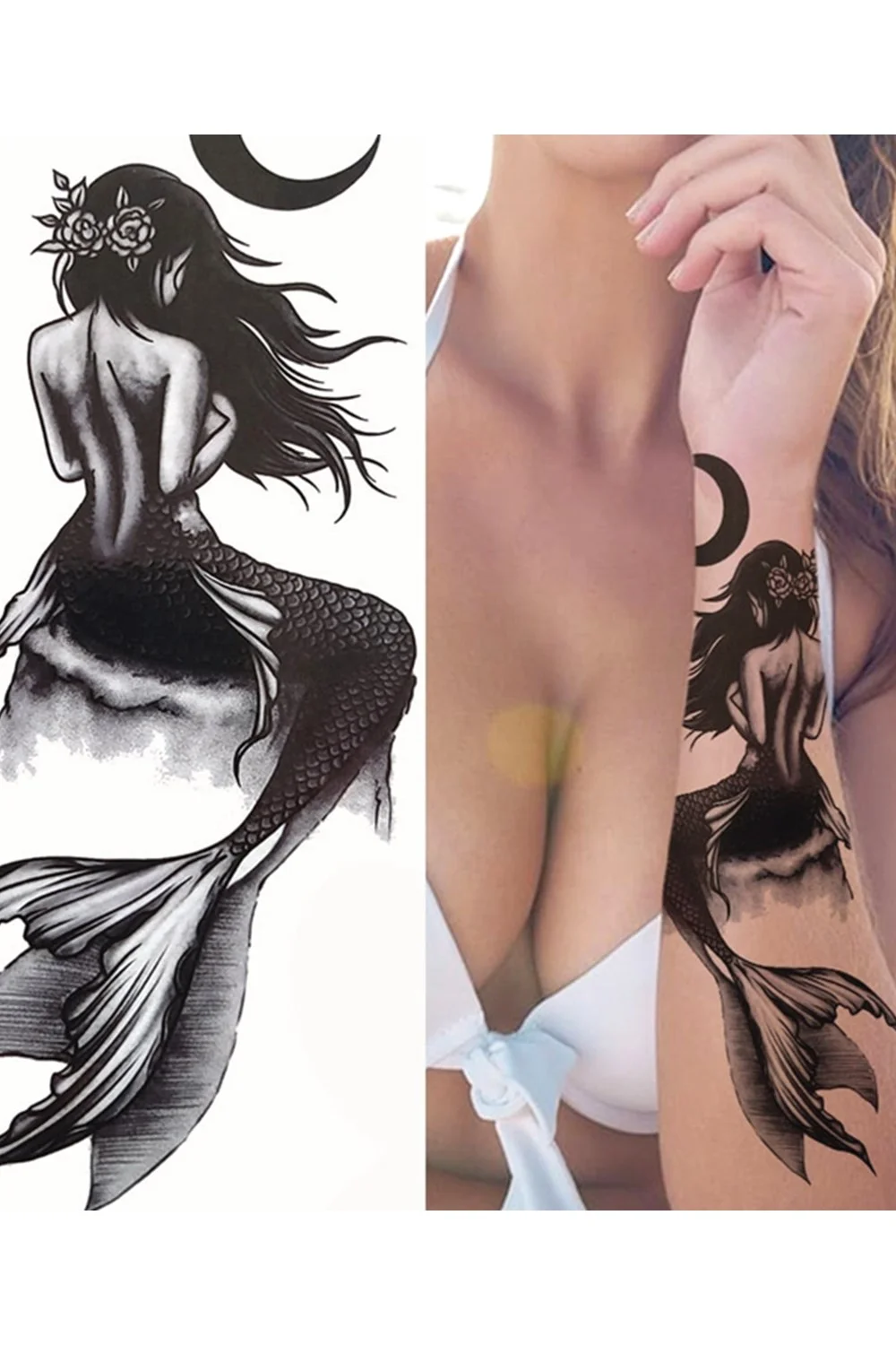  Forest Tattoo Sticker For Men Women Children Tiger Wolf Death Skull Temporary Tattoo Fake Henna Skeleton King Animal Tatoo 921-1