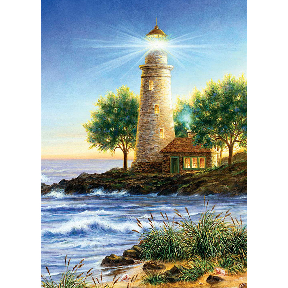 

(Multi-Size) Lighthouse - Round/Square Drill Diamond Painting - 30*40CM, Round diamond, 501 Original