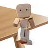 Shaking Wooden Man Figurine Handmade Car Ornaments Action Figure Creative Gifts