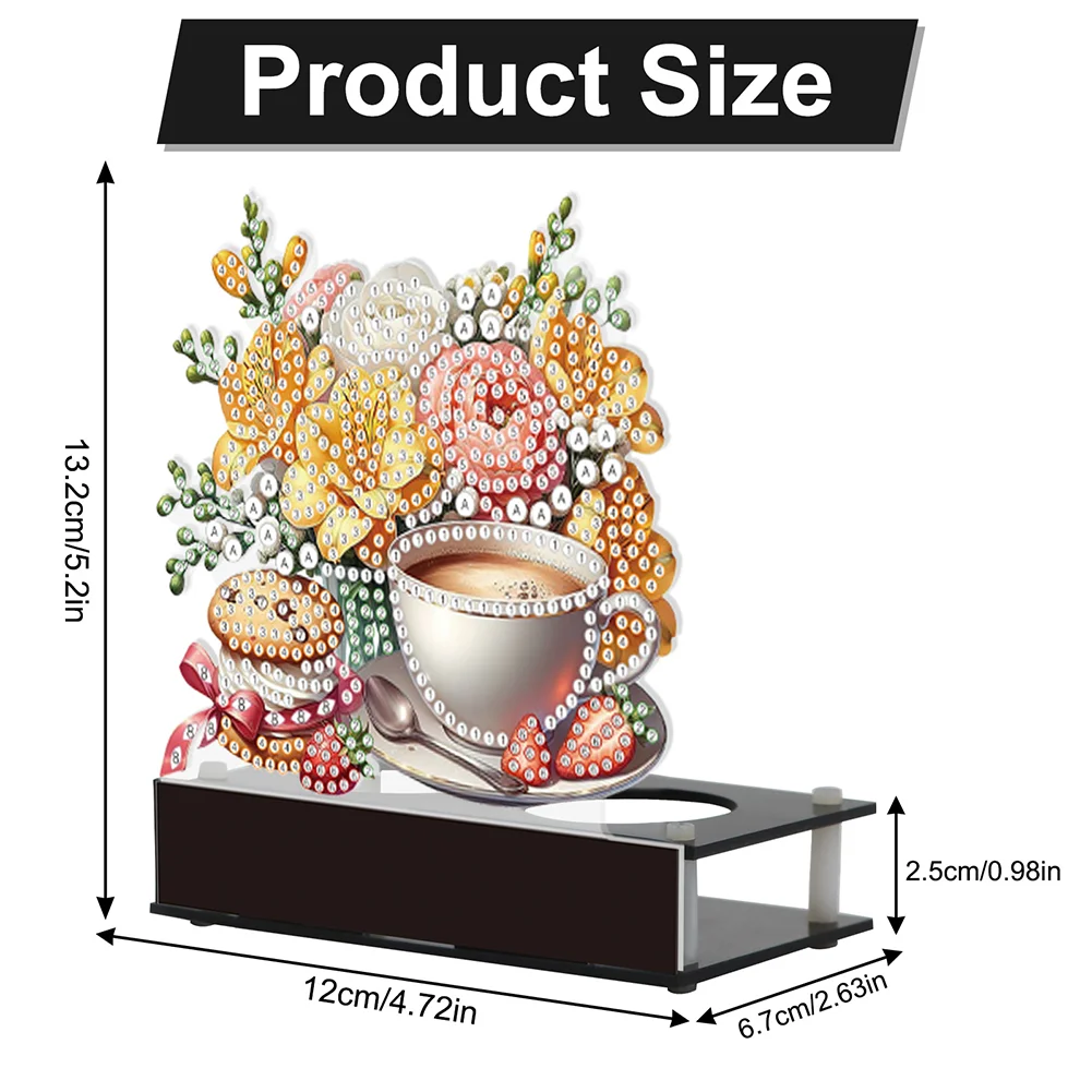 DIY Coffee Diamond Painting Candle Holder Ornaments Aromatherapy Candle Holder