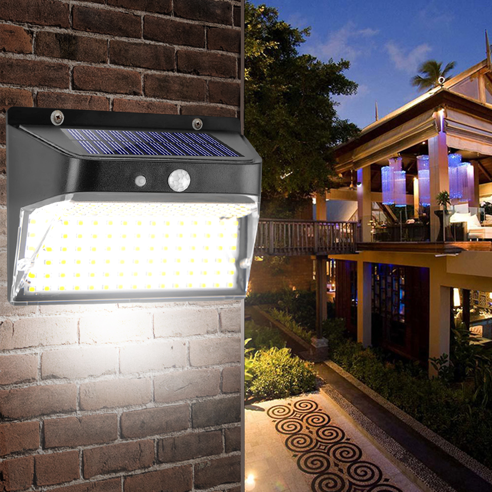 

196 LED Solar Smart Motion Sensor Wall-Outdoor Solar Light, 501 Original