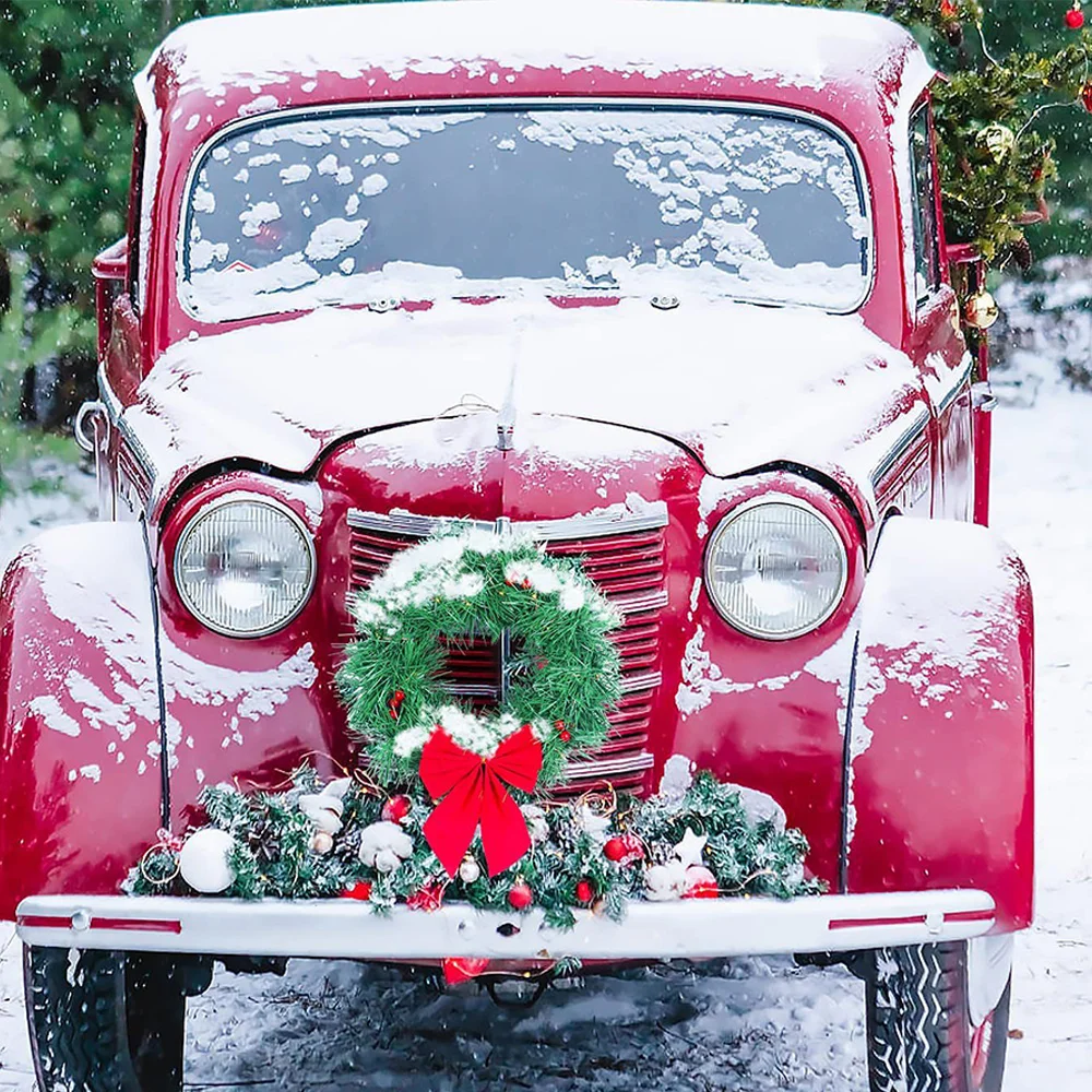 Clayflame Exquisite Christmas car decoration with lights