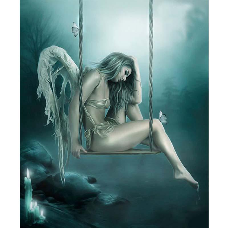 

30*40CM - Round Drill Diamond Painting - Fallen Angels, 501 Original