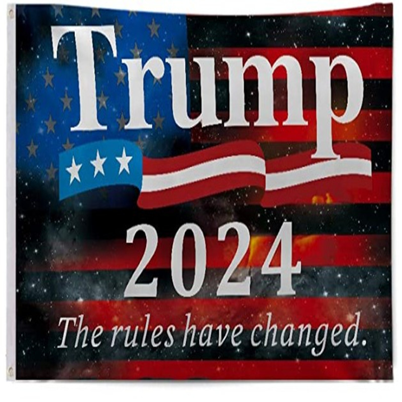

NICMIKOS Trump 2024 The Rules Have Changed Flag for Indoor and Outdoor, 501 Original