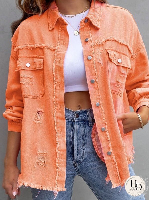 Summer Distressed Denim Jacket