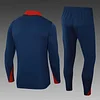 2024 England Half-Pull Training Suit Royal blue Soccer Jersey Set