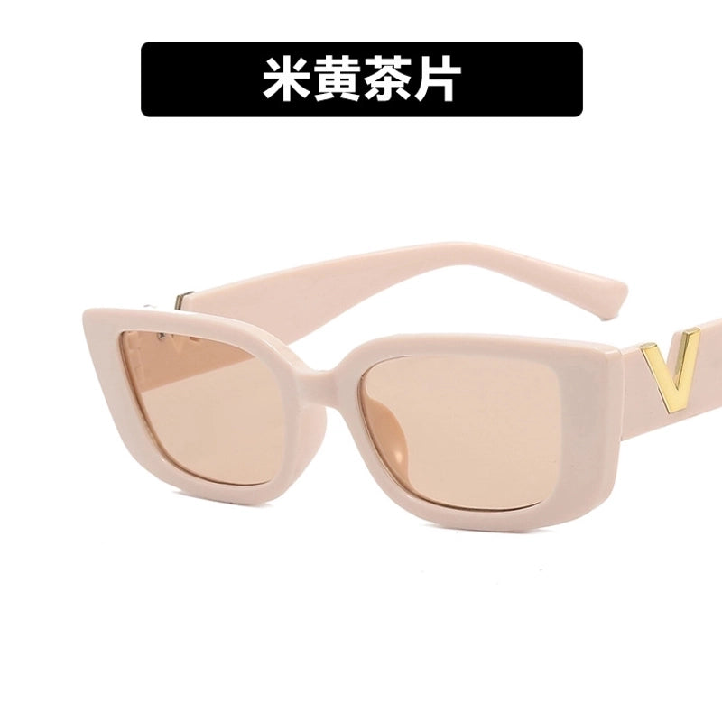 Women’s Fashion Solid Color Resin Square Sunglasses