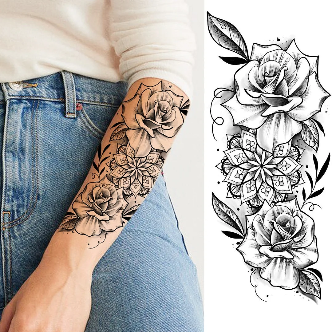 Realistic Snake Unique Forearm Temporary Tattoos For Men Adult Serpent Moon Fake Tattoo Waterproof Body Art Painting Tatoo Paper