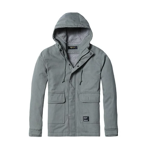 SIMWOOD Brand Winter Jacket Men Casual Slim Fit Thick Coats Fashion Hooded Velvet Parka Mens Plus Size Clothes Male 180531