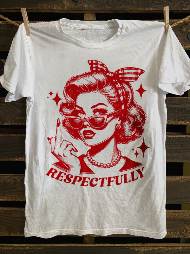 Respectfully Middle Finger T-shirt