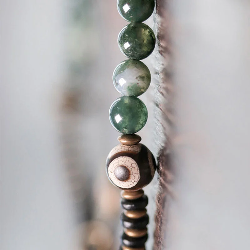 Ebony Green Phantom Blessing Charm Bracelet Necklace