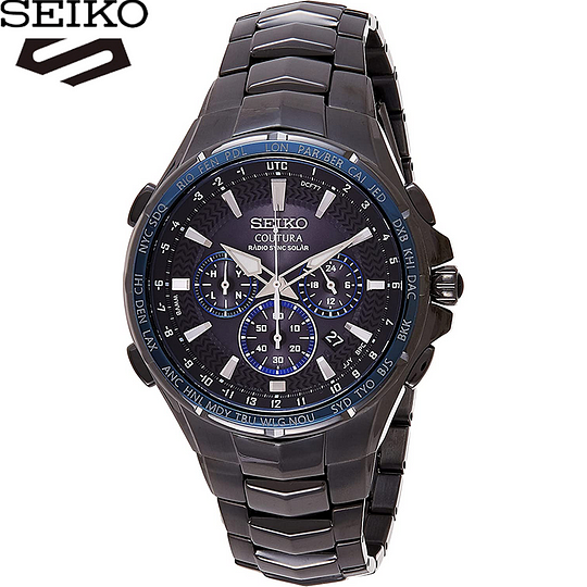 MĘSKI CHRONOGRAF SŁONECZNY ZE STALI NIERDZEWNEJ SEIKO