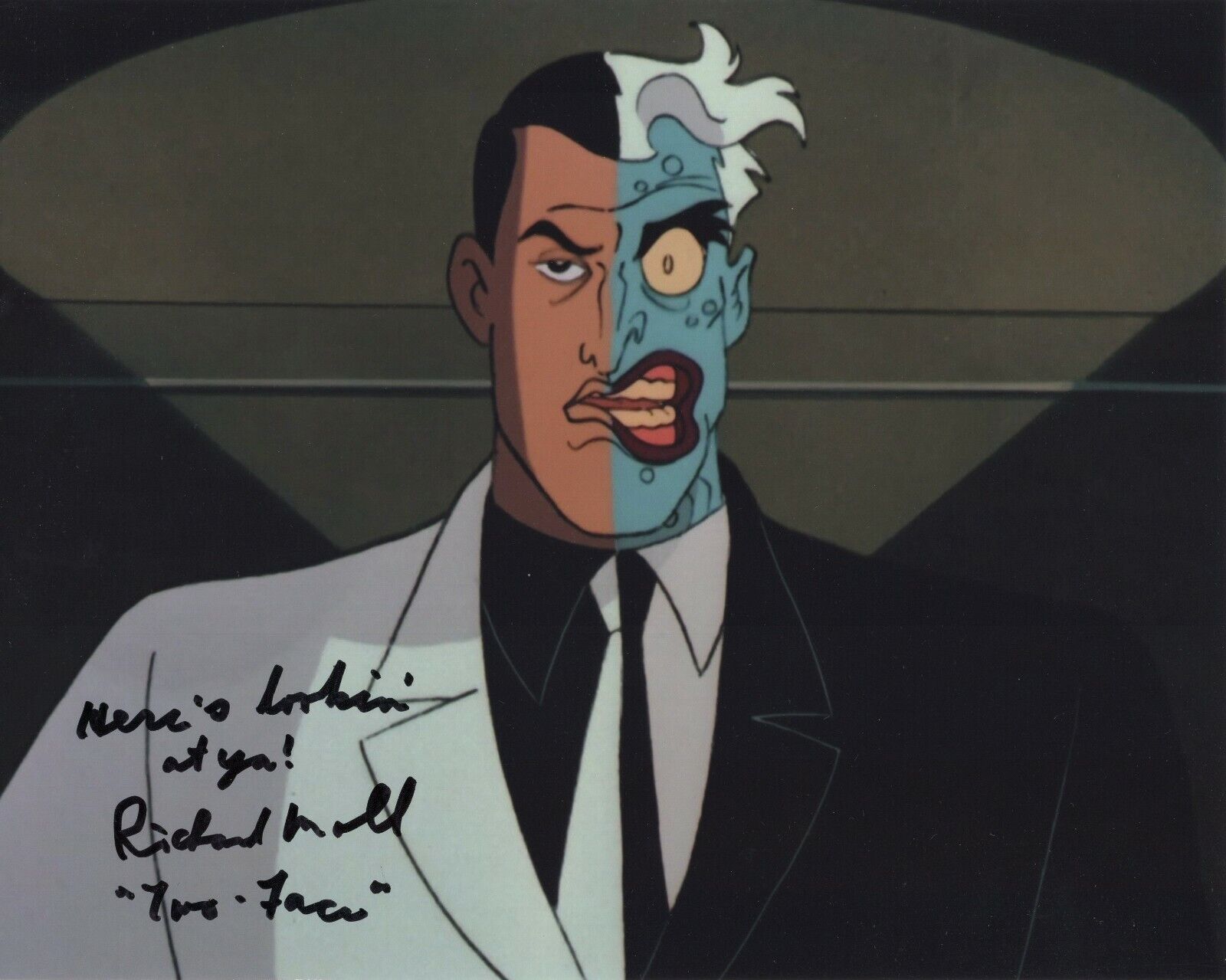 RICHARD MOLL SIGNED AUTOGRAPH 8X10 Photo Poster painting BATMAN TWO-FACED #2