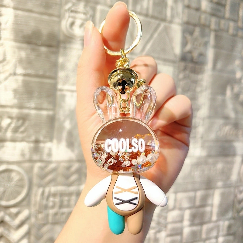 Cute Rabbit Letter Arylic Unisex Keychain