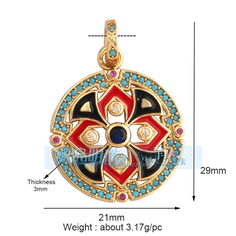 1 Piece 15 * 21mm 18 * 23mm 9*16mm Copper Zircon Sun Star Lightning Pendant Jewelry Accessories